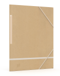 OXFORD Touareg Gummibandmappe - A4 - mit Gummiband - mit Beschriftungsfeld - mit drei Einschlagklappen - aus recyceltem Karton - beige - 400081545_1100_1686114212