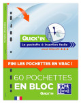 OXFORD QUICK'IN PUNCHED POCKETS - Pad of 60 - A4 - Polypropylene - 50µ - Smooth - Clear FR - 400082883_1100_1677218520