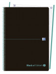 OXFORD BLACK N'COLOURS Europeanbook 1 - A4+ - Tapa de plástico - Cuaderno espiral microperforado - 5x5 - 80 Hojas - SCRIBZEE - ICE MINT - 400088227_1100_1631729245