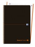 OXFORD BLACK N'COLOURS Europeanbook 1 - A4+ - Tapa de plástico - Cuaderno espiral microperforado - 5x5 - 80 Hojas - SCRIBZEE - NARANJA - 400088229_1100_1631729276