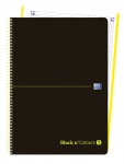OXFORD BLACK N'COLOURS Europeanbook 1 - A4+ - Tapa de plástico - Cuaderno espiral microperforado - 5x5 - 80 Hojas - SCRIBZEE - LIMA - 400088243_1100_1631729320