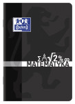 OXFORD ZESZYT PRZEDMIOTOWY MATEMATYKA - A5 - miękka kartonowa okładka - zszywki - kratka 5x5 mm z marginesem - 60 kartek - miks kolorów - 400092595_1100_1677206443