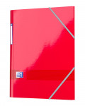Oxford Color Life 3-Flaps Folder - A4 - with elastic - Laminated Cardboard - Red - 400092949_1100_1576754184