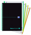 OXFORD BLACK N'COLOURS - A5+ - Tapa de plástico - Europeanbook 4 - 5x5 - 120 Hojas - NEGRO & TURQUESA - SCRIBZEE - 400093263_1100_1558703613