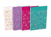 OXFORD blommig Notepad - A6 – pocketomslag – häftade – linjerade –160 sidor – blandade färger - 400094827_1400_1677195139