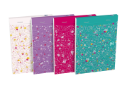 OXFORD Floral Notepad - A6 – mykt pappomslag – stiftet – linjert – 160 sider – assorterte farger - 400094827_1400_1685149283