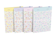 OXFORD blommig Notepad - A6 – pocketomslag – häftade – linjerade –160 sidor – blandade färger - 400094827_1400_1689610408