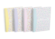 OXFORD Floral Notebook - A5+ – hårt omslag- dubbelspiral – 5mm-rutor – 120 sidor – SCRIBZEE ®- kompatibel – blandade färger - 400094951_1400_1689610512