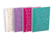 OXFORD Floral Notebook - A5 - Soft Card Cover - Twin-wire - Ruled - 120 Pages - SCRIBZEE Compatible - Assorted Colours - 400094953_1400_1677195035