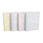 OXFORD Floral Notebook - B5 +-hårt omslag- dubbelspiral - 5mm-rutor -120 sidor – SCRIBZEE ®- kompatibel – blandade färger - 400094955_1400_1709630364