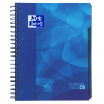 OXFORD School Projectbook - A4+ - PP Kaft - Dubbelspiraal - 4 Gaats - Gelijnd - 120 Vel - Blauw - SCRIBZEE® Compatible - 400095496_1100_1623314534