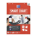 OXFORD Smart Charts Repositionable Flipchart Refill Pad - 60x80cm - Soft Card Cover - Glued - Plain - 20 Sheets - SCRIBZEE Compatible - 400096276_1100_1676941976