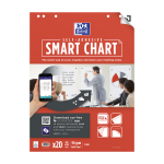 OXFORD Smart Charts Repositionable Flipchart Refill Pad - 60x80cm - Soft Card Cover - Glued - Plain - 20 Sheets - SCRIBZEE Compatible - 400096276_1100_1686115612