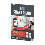 OXFORD Smart Charts Flipchart - 65x98cm - 25mm kariert - 20 Blatt - Optik Paper® - SCRIBZEE® kompatibel - 6-fach gelocht - weiss - 400096278_1300_1686189313