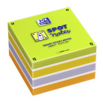 OXFORD Spot Notes Sticky Note Cube - 7,5 x 7x 5 cm - vanlig - 450 ark - SCRIBZEE®-kompatibel - assorterte farger - 400096789_1301_1677183555