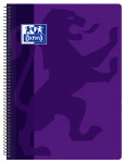 OXFORD CLASSIC Cuaderno espiral - Fº - Tapa de Plástico - Espiral - 4x4 con margen - 80 Hojas - LILA - 400106963_1100_1632536155
