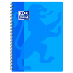 OXFORD CLASSIC Cuaderno espiral - Fº - Tapa de Plástico - Espiral - 4x4 con margen - 80 Hojas - TURQUESA - 400106965_1100_1686201407