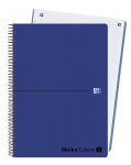 OXFORD BLACK N'COLOURS Europeanbook 1 - A4+ - Tapa de plástico - Cuaderno espiral microperforado - 5x5 - 80 Hojas - SCRIBZEE - AZUL - 400109041_1100_1632536222