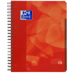 OXFORD School Projectbook - A4+ - PP Kaft - Dubbelspiraal - 4 Gaats - Geruit 5mm - 120 Vel - Rood - SCRIBZEE® Compatible - 400109444_1100_1623314662
