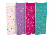 OXFORD Floral Shopping Notepad - 7,4x21cm - Soft Card Cover - Stapled - Ruled - 160 Pages - Assorted Colours - 400111054_1400_1620724456