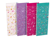 OXFORD Floral Shopping Notepad - 7,4x21cm - Soft Card Cover - Stapled - Ruled - 160 Pages - Assorted Colours - 400111054_1400_1685149295