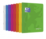 OXFORD easyBook®  NOTEBOOK - 17x22cm - Polypro cover with pockets - Stapled - Seyès Squares - 96 pages - Assorted colours - 400111482_1400_1619788449