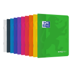 OXFORD easyBook®  NOTEBOOK - 17x22cm - Polypro cover with pockets - Stapled - Seyès Squares - 96 pages - Assorted colours - 400111482_1400_1709630563