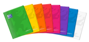 OXFORD easyBook®  CAHIER - 24x32cm - Couverture plastique avec pochettes - Agrafé - Grands carreaux Seyès - 48 pages - Couleurs assorties - 400111488_1200_1686144949