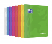 OXFORD easyBook® NOTEBOOK - 24x32cm - Polypro cover with pockets - Stapled - 5x5mm Squares with margin - 96 pages - Assorted colours - 400111489_1400_1623692595