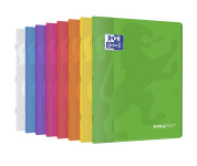 OXFORD easyBook®  CAHIER - 24x32cm - Couverture plastique avec pochettes - Agrafé - Petits carreaux 5x5mm avec marge - 96 pages - Couleurs assorties - 400111489_1400_1677202791