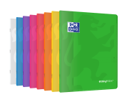 OXFORD easyBook®  CAHIER - 24x32cm - Couverture plastique avec pochettes - Agrafé - Petits carreaux 5x5mm avec marge - 96 pages - Couleurs assorties - 400111489_1400_1686149593
