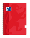 OXFORD CLASSIC Cuaderno espiral - Fº - Tapa de plástico - Espiral - 1 Línea con margen - 80 Hojas - ROJO - 400112798_1100_1701088936