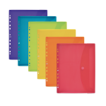 OXFORD PUNCHED POCKETS WITH VELCRO - A4 - Polypropylene - 200µ - Assorted colors - 400113412_1200_1686133724