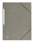 OXFORD TOP FILE+ 3-FLAP FOLDER - A4 - with elastic - Cardboard - Grey - 400114328_1101_1677204226