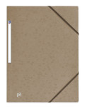 OXFORD TOP FILE+ 3-FLAP FOLDER - A4 - With elastic - Cardboard - Brown - 400114332_1101_1677204236