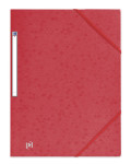 OXFORD TOP FILE+ 3-FLAP FOLDER - A4 - With elastic - Cardboard - Dark red - 400114338_1101_1677204255