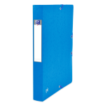 OXFORD Top File+ Sammelbox - A4 - Rückbreite 40mm - mit Gummiband - mit aufgeklebtem Rückenschild - mit drei Einschlagklappen - aus stabilem Karton - blau - 400114368_1300_1709548009