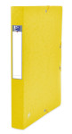 OXFORD Top File+ Sammelbox - A4 - Rückbreite 40mm - mit Gummiband - mit aufgeklebtem Rückenschild - mit drei Einschlagklappen - aus stabilem Karton - gelb - 400114369_1300_1677203085