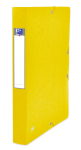 OXFORD Top File+ Sammelbox - A4 - Rückbreite 40mm - mit Gummiband - mit aufgeklebtem Rückenschild - mit drei Einschlagklappen - aus stabilem Karton - gelb - 400114369_1300_1686149919