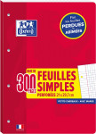 OXFORD FEUILLES SIMPLES DETACHABLES - A4 - couverture carte - Petits carreaux 5x5mm avec marge - 300 pages perforées - 400114567_1100_1676966153