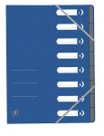 OXFORD Top File+ Ordnungsmappe - A4 - mit Gummiband - mit 8 Fächer - mit Beschriftungsfeld - aus stabilem Karton - blau - 400116251_1100_1676936389