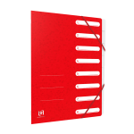 OXFORD Top File+ Ordnungsmappe - A4 - mit Gummiband - mit 8 Fächer - mit Beschriftungsfeld - aus stabilem Karton - rot - 400116253_1100_1710265121