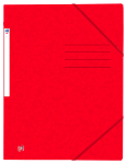 OXFORD Top File+ Gummibandmappe - A4 - mit Gummiband - mit drei Einschlagklappen - mit Beschriftungsfeld - aus stabilem Karton - rot - 400116308_1100_1686091224