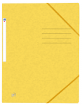 OXFORD Top File+ Gummibandmappe - A4 - mit Gummiband - mit drei Einschlagklappen - mit Beschriftungsfeld - aus stabilem Karton - gelb - 400116329_1100_1565198852