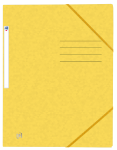 OXFORD Top File+ Gummibandmappe - A4 - mit Gummiband - mit drei Einschlagklappen - mit Beschriftungsfeld - aus stabilem Karton - gelb - 400116329_1100_1685138972