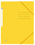 OXFORD Top File+ Gummibandmappe - A4 - mit Gummiband - mit drei Einschlagklappen - mit Beschriftungsfeld - aus stabilem Karton - gelb - 400116329_1100_1686091116