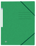 OXFORD Top File+ Gummibandmappe - A4 - mit Gummiband - mit drei Einschlagklappen - mit Beschriftungsfeld - aus stabilem Karton - grün - 400116355_1100_1685139009