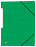 OXFORD Top File+ Gummibandmappe - A4 - mit Gummiband - mit drei Einschlagklappen - mit Beschriftungsfeld - aus stabilem Karton - grün - 400116355_1100_1686091226