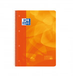 OXFORD LAGOON Europeanbook 1 - A4+ - Tapa de plástico - Cuaderno espiral microperforado - 1 Línea - 80 Hojas - SCRIBZEE - NARANJA - 400117751_1100_1564744159
