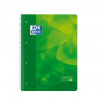 OXFORD LAGOON Europeanbook 1 - A4+ - Tapa de plástico - Cuaderno espiral microperforado - 1 Línea - 80 Hojas - SCRIBZEE - VERDE - 400118281_1100_1564742595